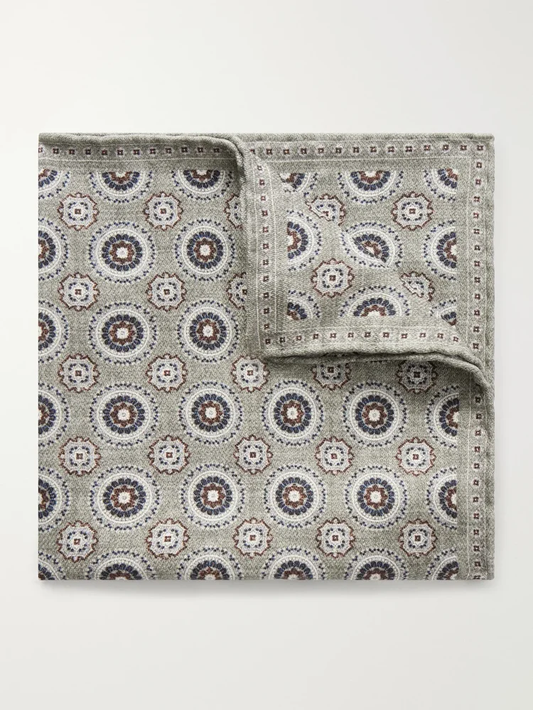 Printed Silk Pocket Square