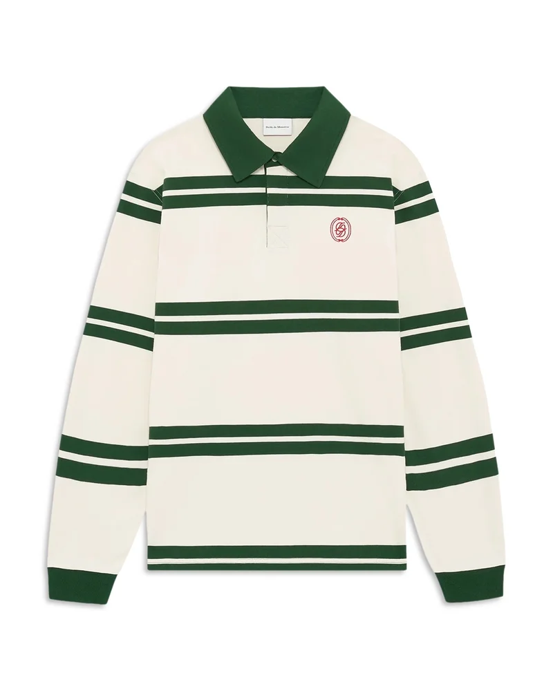 Ornament Stripe Rugby Polo Shirt
