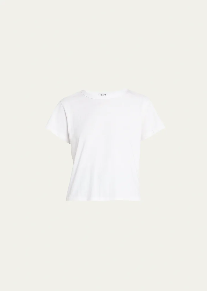 Margo Short-Sleeve Cotton Crewneck Tee