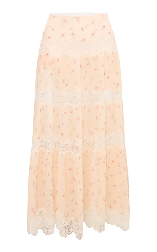 Everhart Silk Blend Maxi Skirt