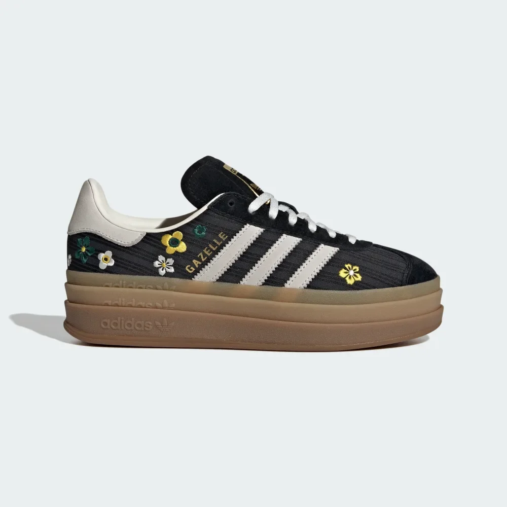 Gazelle Bold x Liberty London in Core Black/Off White/Eqt Yellow