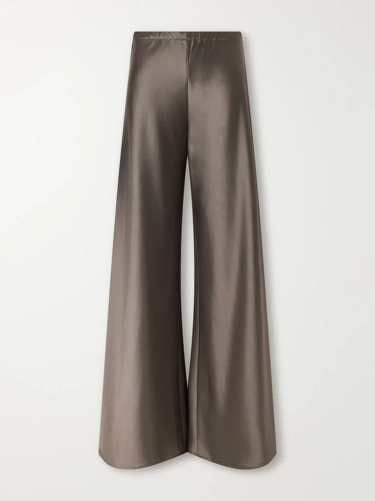 Colby satin wide-leg pants