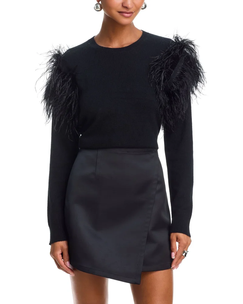 100% Cashmere Feather Crewneck