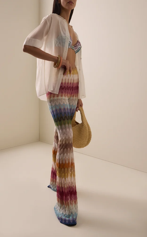 Multicolored Flared Pants