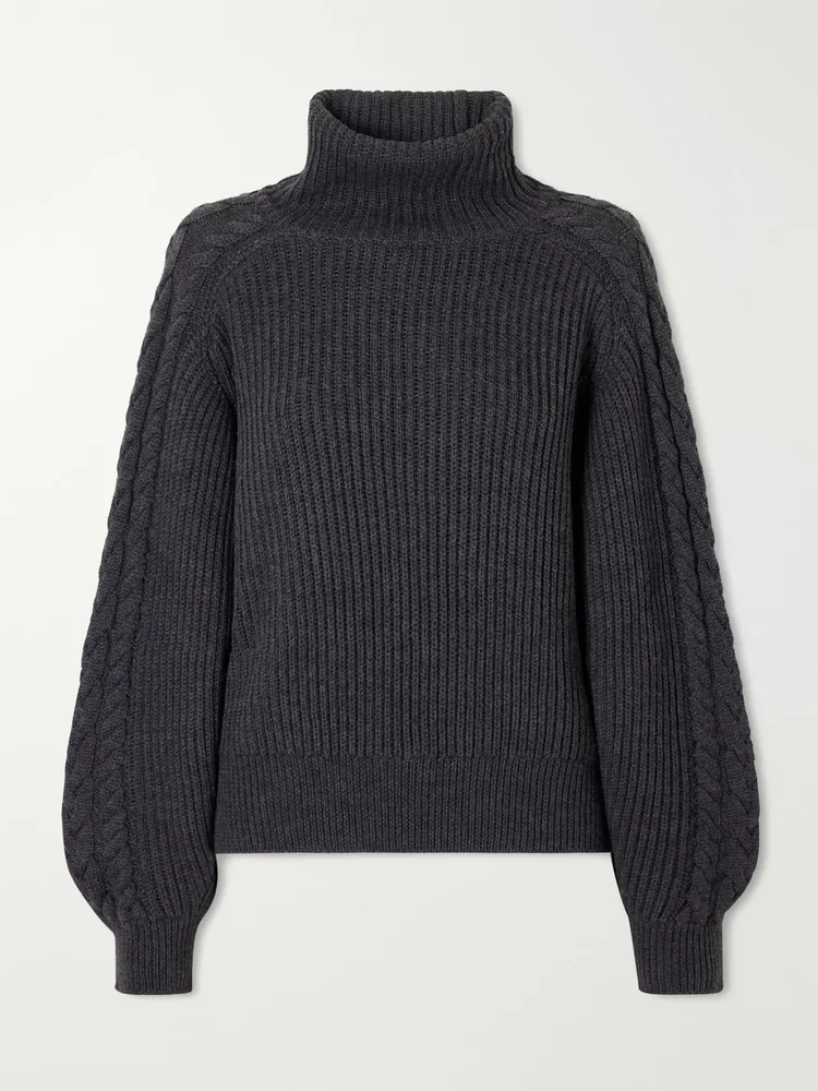 Alodina ribbed wool turtleneck sweater