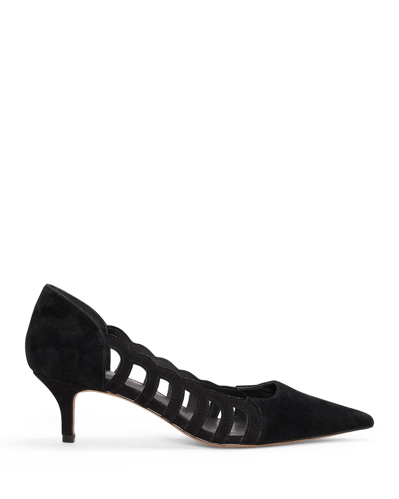 Women's Cut Out Suede Pumps