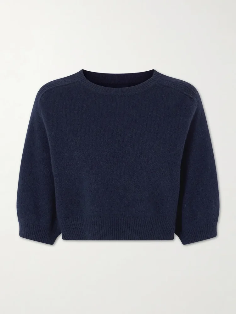 lorelai cropped wool and cashmere blend sweater