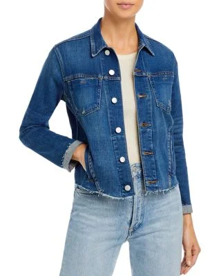 Janelle Slim-Fit Raw Denim Jacket