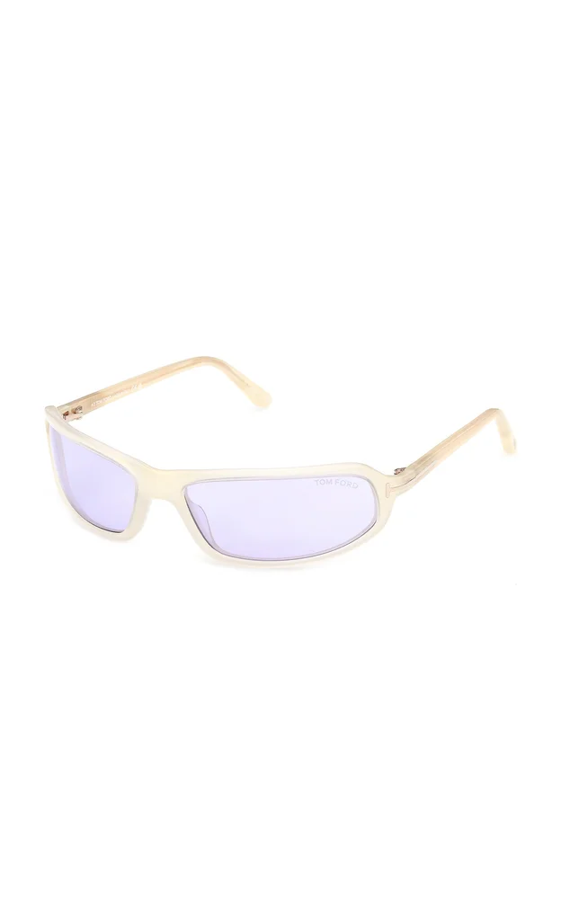 Addison Wrap-Frame Acetate Sunglasses