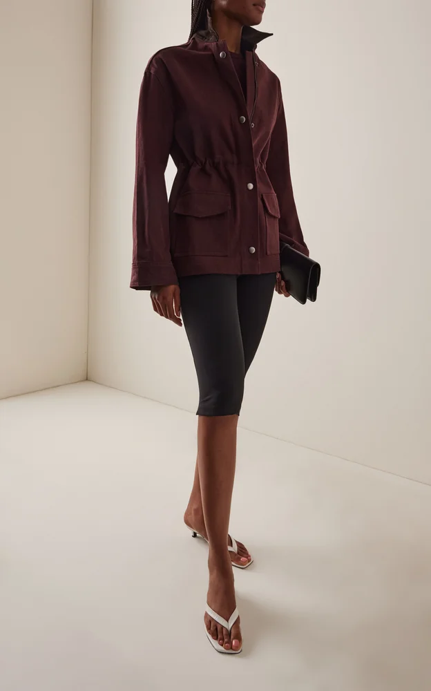 x Olympia of Greece Exclusive Cinched Denim Barn Jacket