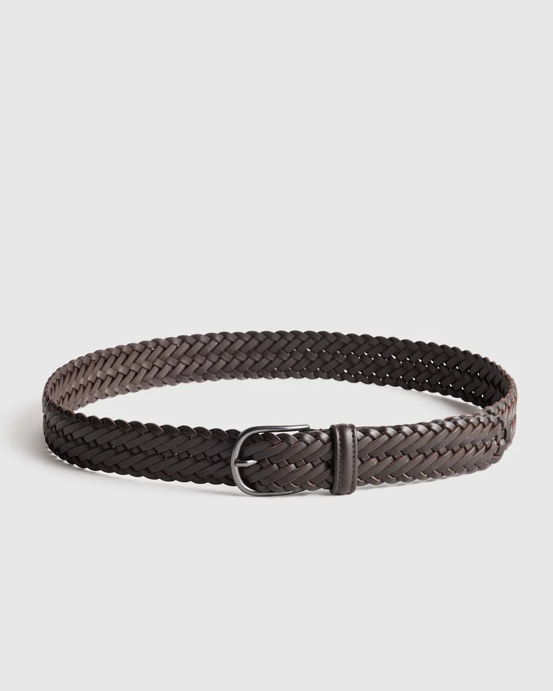 Jack Italian Leather Woven Belt