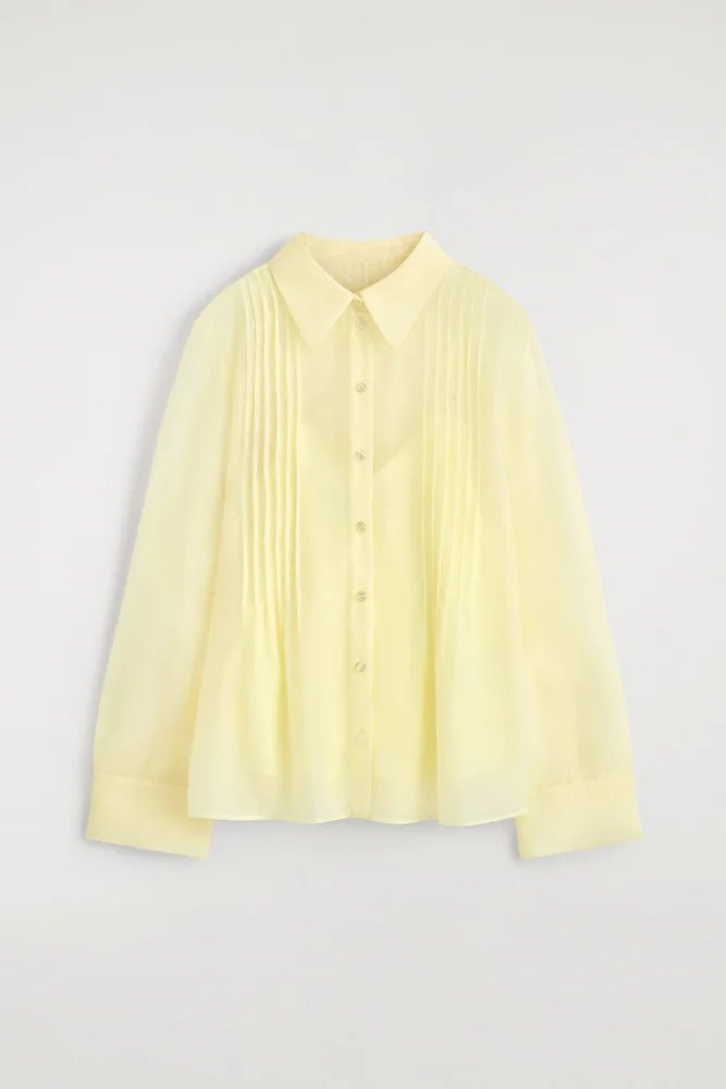 Sheer Pintucked Shirt
