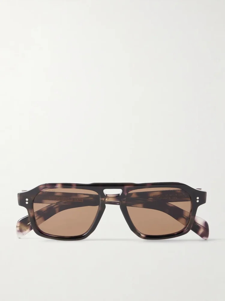 GR15 Double-Bridge Aviator-Style Acetate Sunglasses