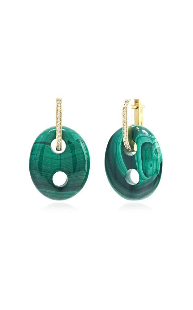 Malachite Mariner 18K Yellow Gold Multi-Stone Earrings
