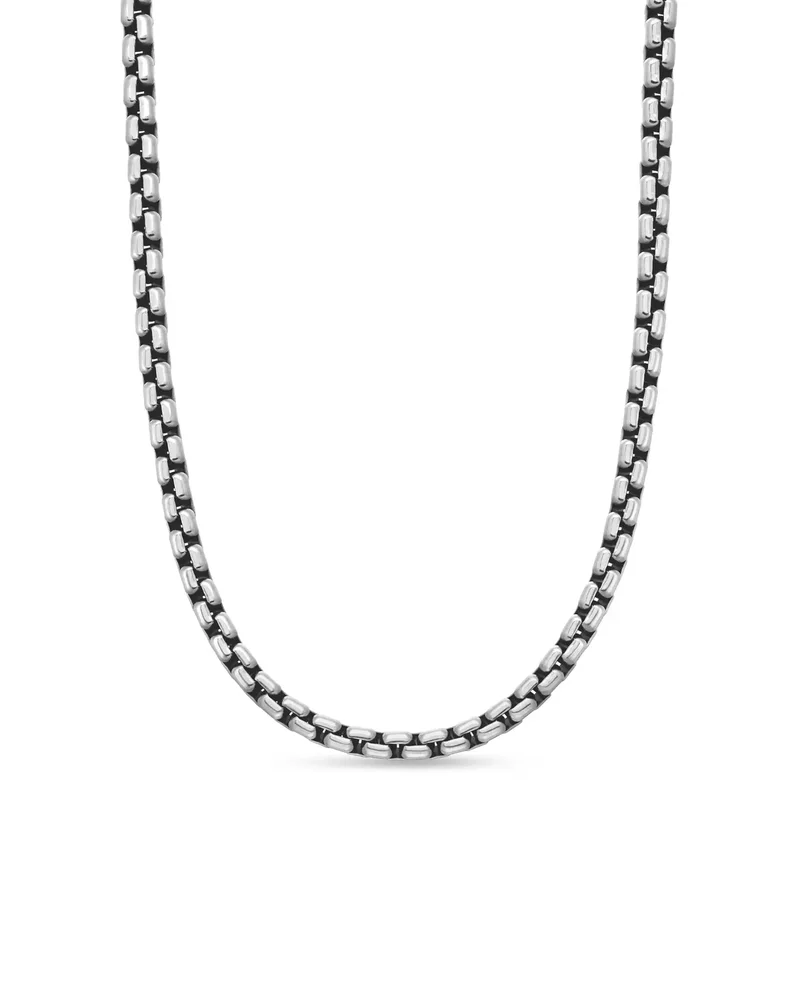 Men's Box Chain Necklace in Sterling Silver, 4.8mm