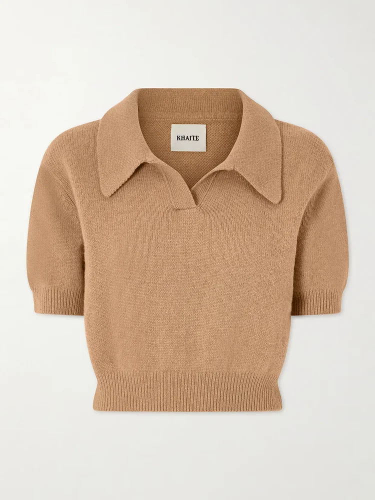 Leni cropped wool and cashmere-blend sweater