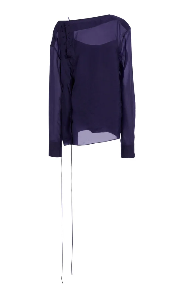 Draped Organza Top