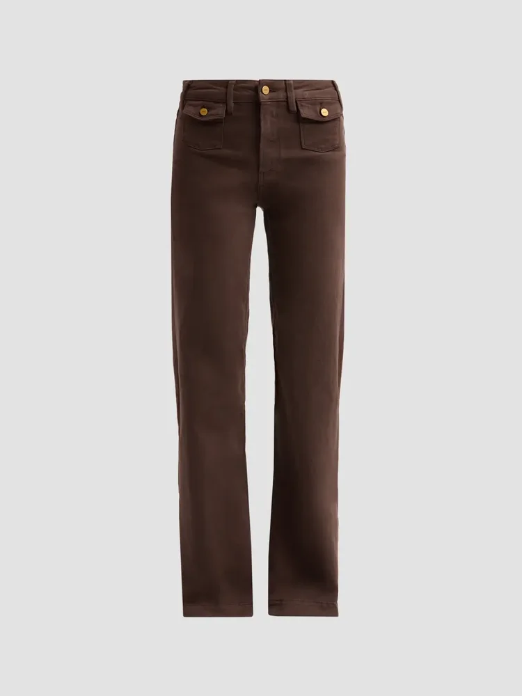 Leenah Mini Patch Pocket Straight-Leg Jeans