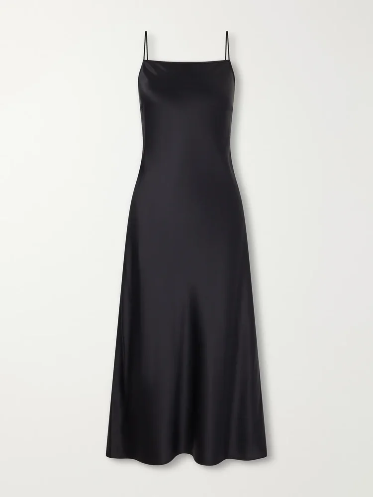Cloe silk-satin midi dress