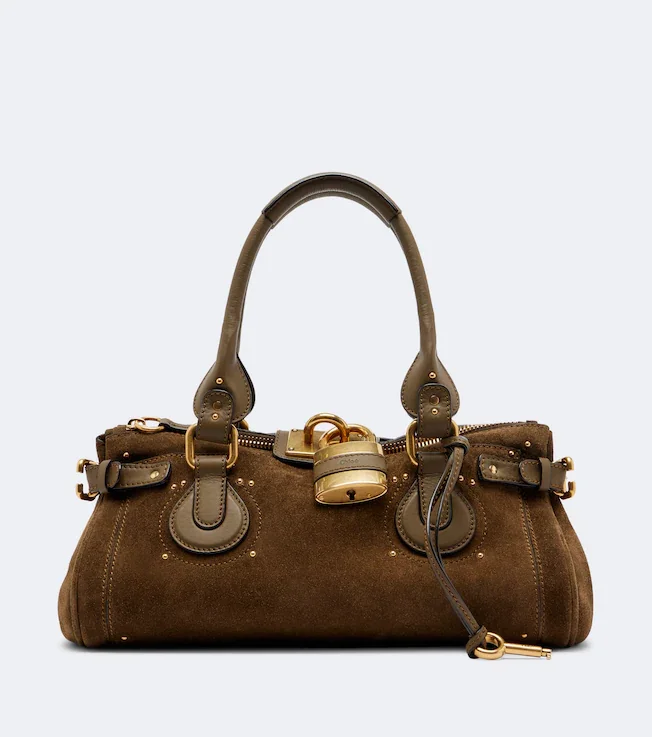 Paddington Medium suede shoulder bag