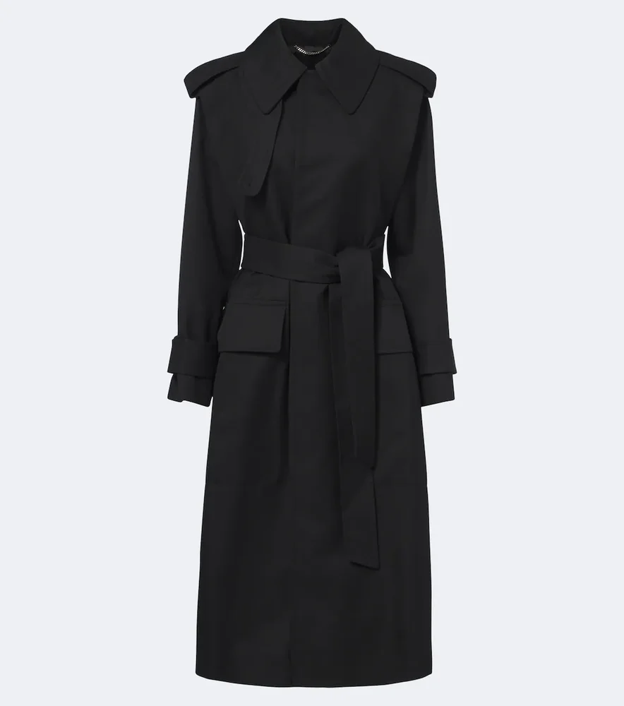 Philippa virgin wool twill trench coat