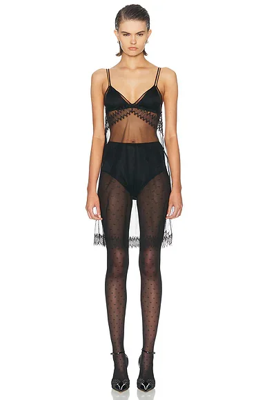 Stretch Tulle Cocktail Slip Dress