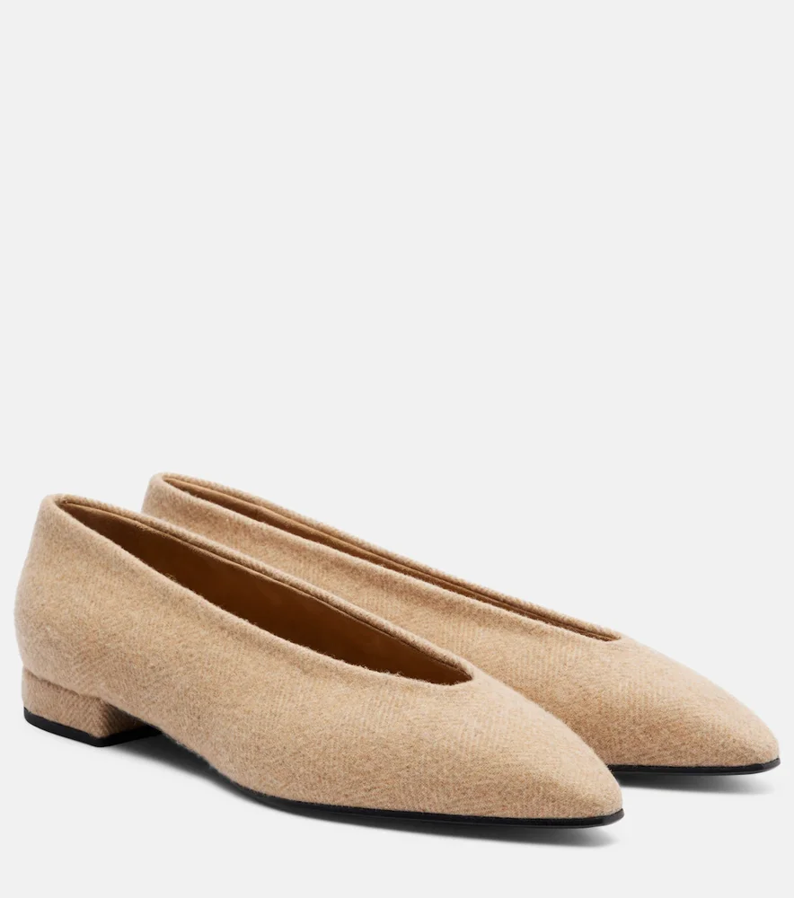 Rebecca herringbone ballet flats
