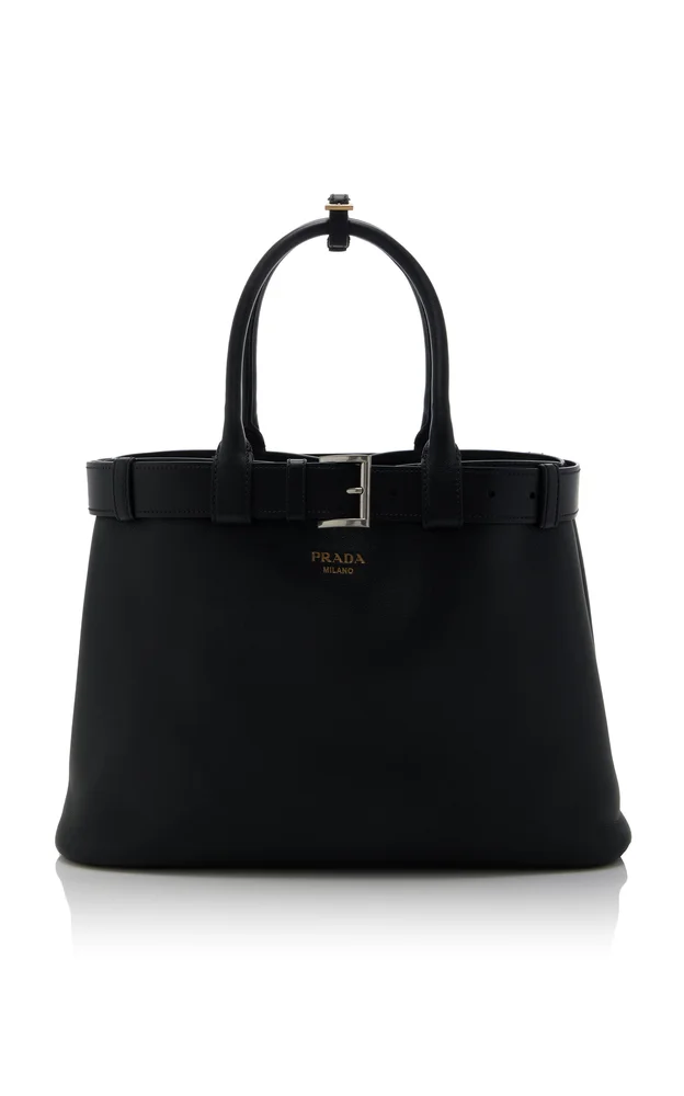 Runway Belt-Detailed Leather Tote Bag