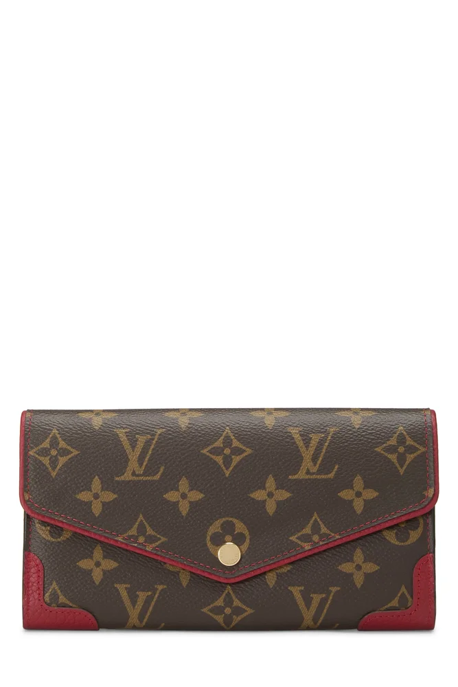 Pre-Owned Red Monogram Canvas Sarah Retiro Wallet