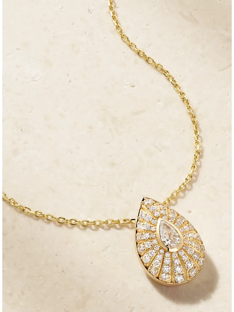 Bond Drop 18-karat diamond pendant necklace