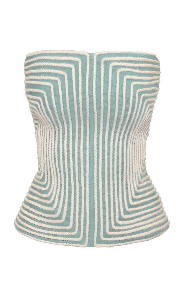 Nyota Alma Embroidered Linen Top