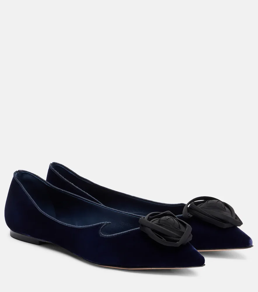Rose Vivier velvet ballet flats