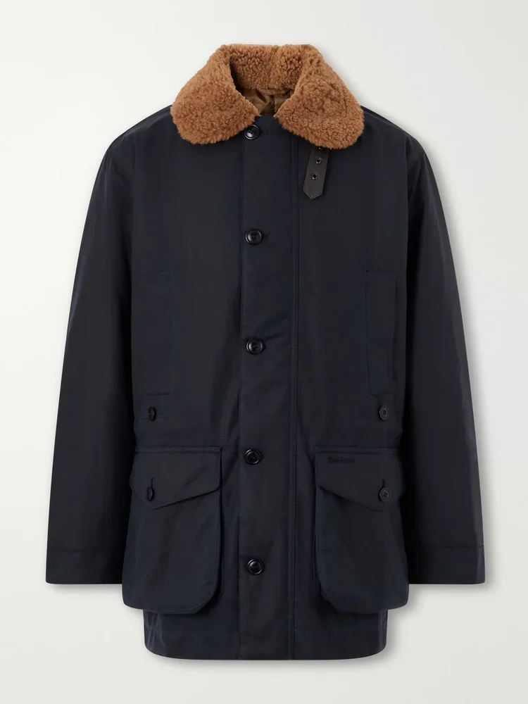 Winter Endurance Plush-Trimmed Waxed-Cotton Jacket
