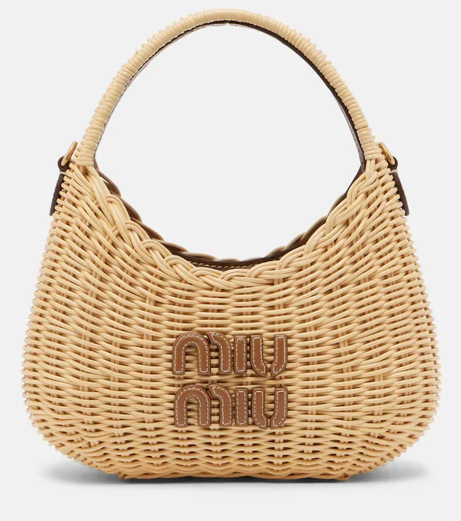 Wander wicker top-handle bag
