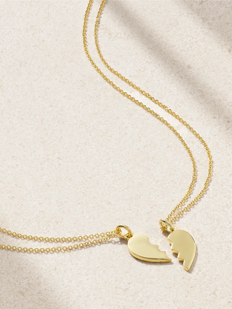 Mini Piece Of My Heart set of two 18-karat gold necklaces