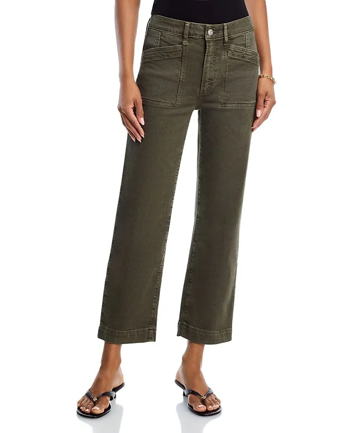Quincy Mid Rise Relaxed Ankle Jeans in Vintage Forest Moss