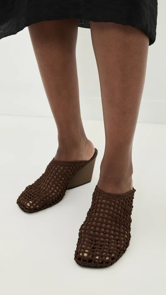 Slant Crochet Mules