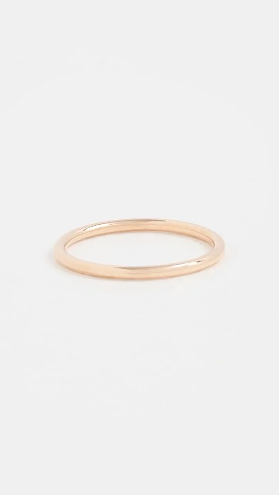 14k Medium Round Band Ring