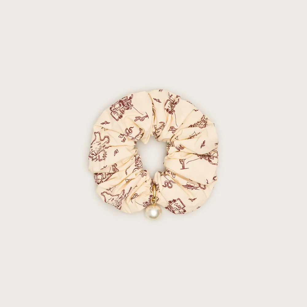 Western-print scrunchie