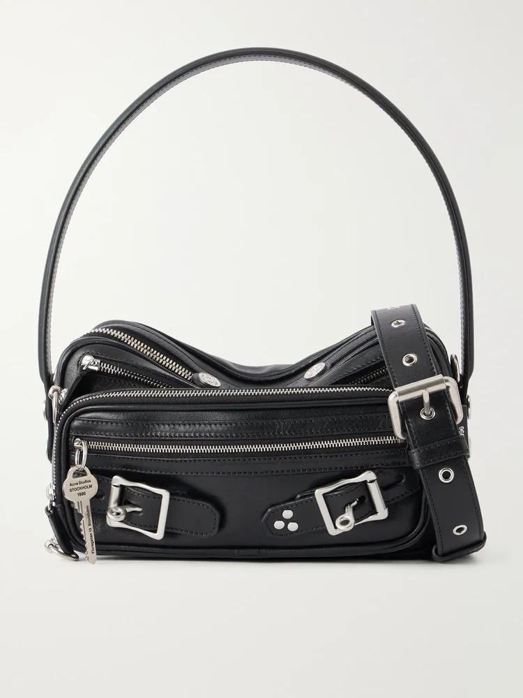 Camero Party buckle-detailed leather shoulder bag