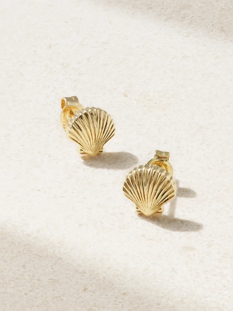 Mini Venus 14-karat gold earrings