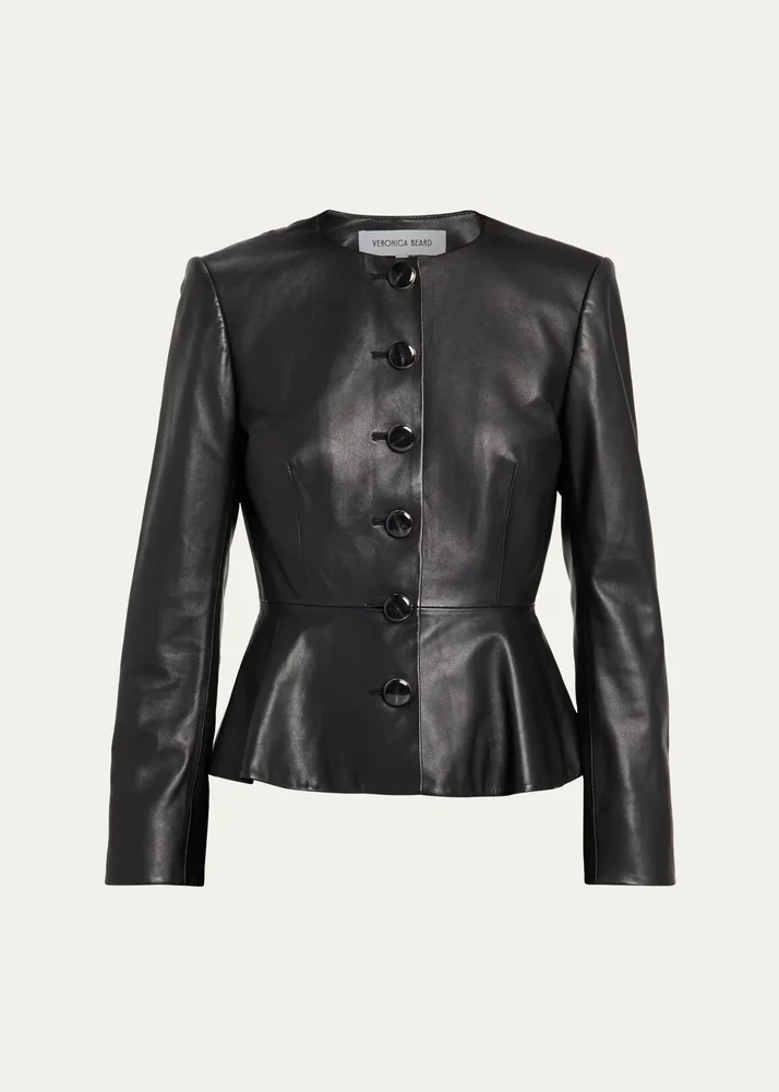 Quinn Leather Peplum Jacket