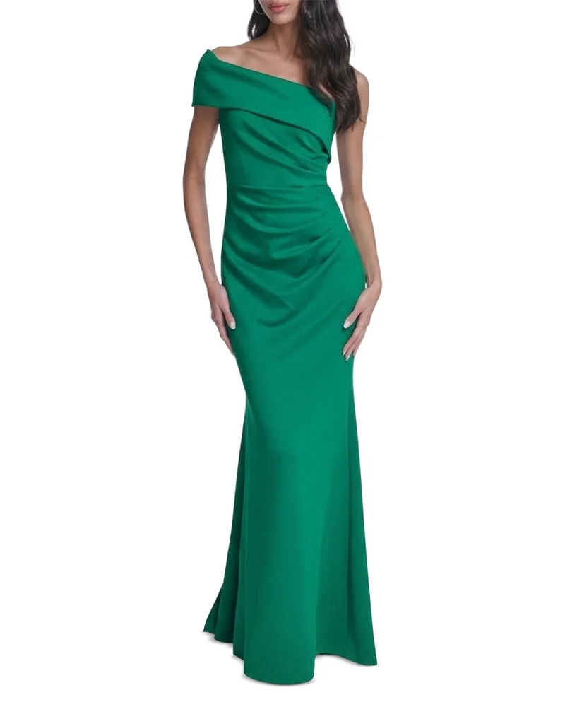 Green Dress - One Shoulder Dress