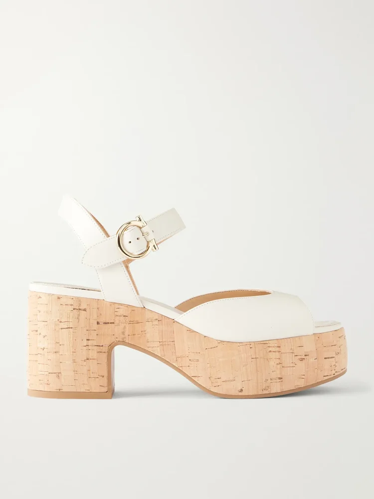 Nerea 90 leather platform sandals