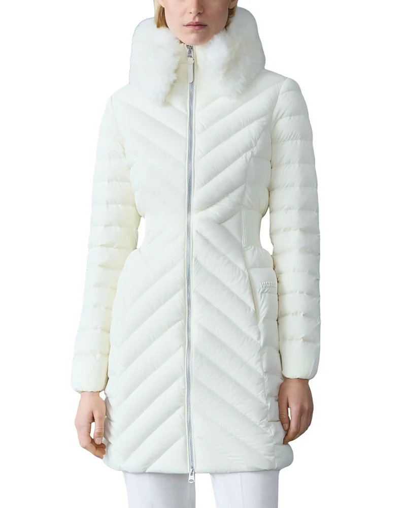 Lyris Shearling Collar Puffer Down Coat