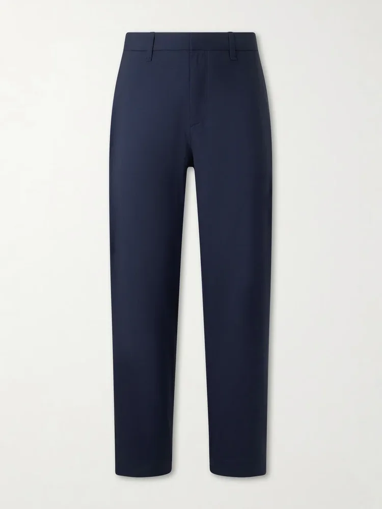 Straight-Leg Wool Suit Trousers