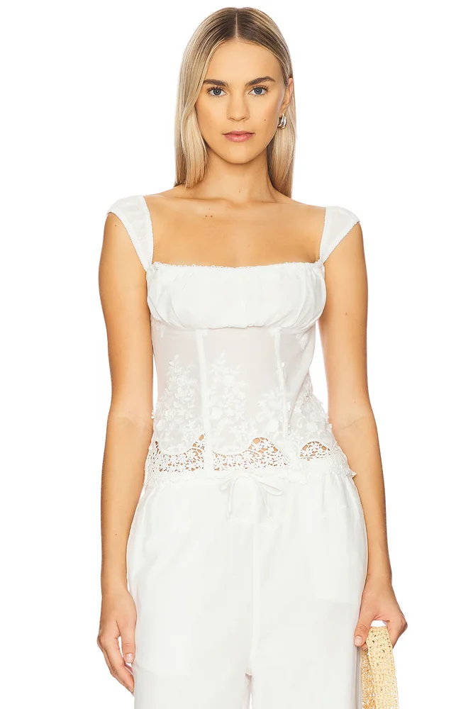 Wide Strap Ruched Cup Corset