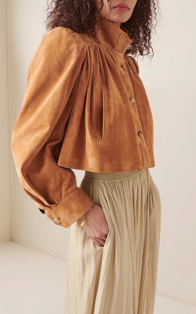 Cropped Suede Jacket