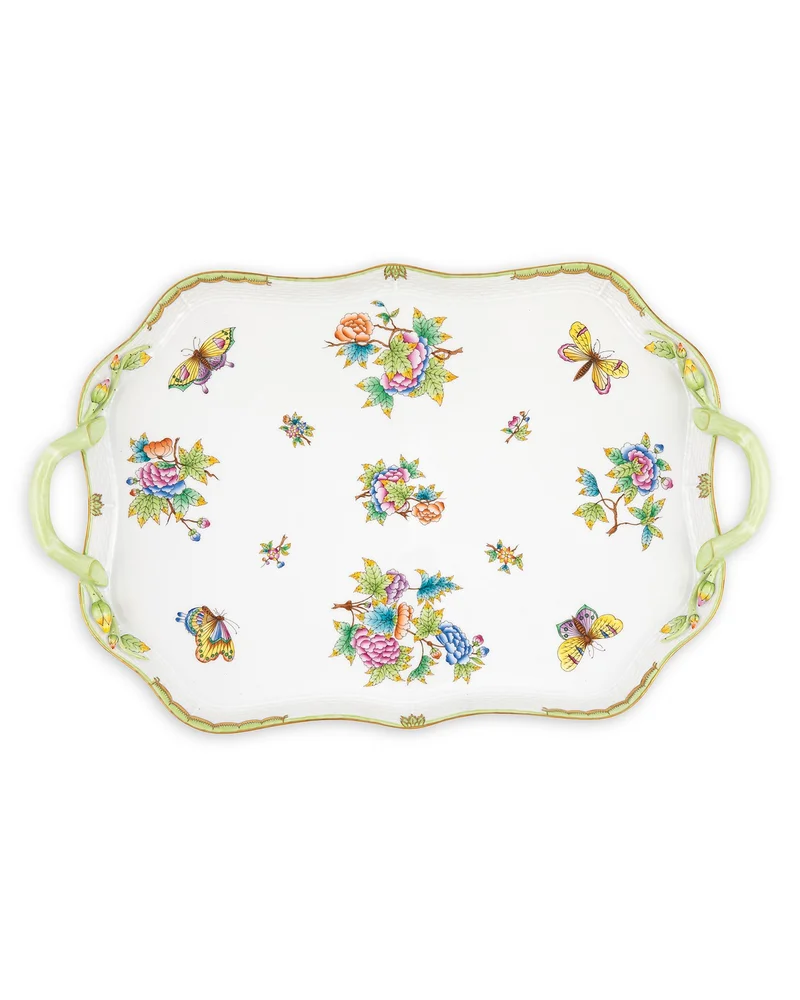 Queen Victoria Rectangular Tray with Branch Handles