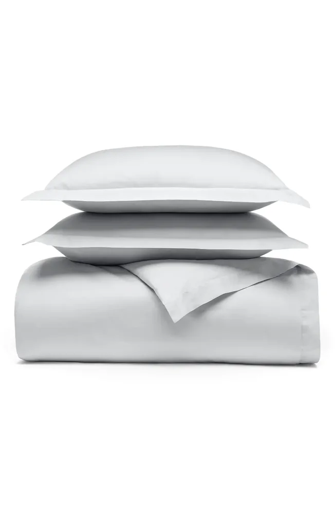 Signature Hemmed Duvet Set in Sky